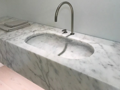 JP BASIN - Wall-mounted marble washbasin _ COCOON