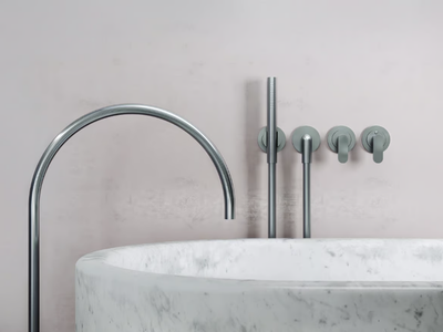 JP SET25THERM.1 - Thermostatic stainless steel bathtub set with hand shower _ COCOON
