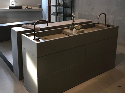 PB BASIN - 180 - Double freestanding washbasin with drawers _ COCOON