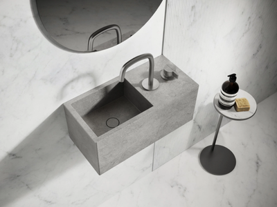 PB MICRO BASIN 46 - Rectangular wall-mounted handrinse basin _ COCOON