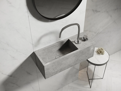 PB MICRO BASIN - 60A - Rectangular wall-mounted handrinse basin _ COCOON