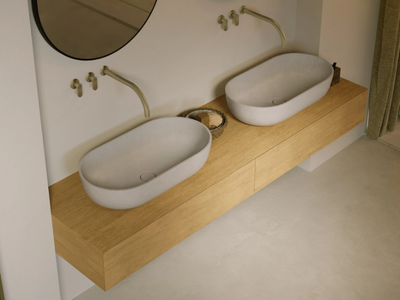 ZEN BASIN - Countertop oval washbasin _ COCOON