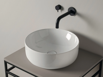 CIOTOLA - Round countertop ceramic washbasin _ COLAVENE