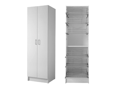 COLF 3 - Tall chipboard laundry room cabinet with hinged doors _ COLAVENE