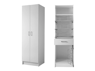 COLF 6 - Tall chipboard laundry room cabinet with drawers _ COLAVENE