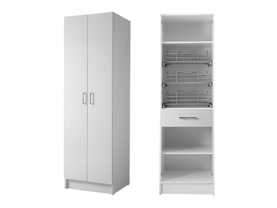 COLF 7 - Tall chipboard laundry room cabinet with drawers _ COLAVENE
