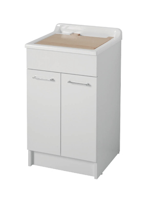 JOLLY WASH - Chipboard laundry room cabinet with laundry container _ COLAVENE