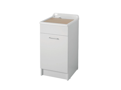 JOLLY WASH - Chipboard laundry room cabinet with laundry container _ COLAVENE