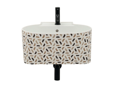 TINA - Oval single ceramic washbasin with overflow _ COLAVENE