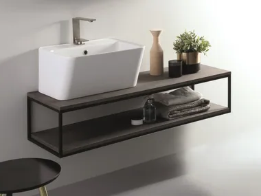 WYNN - Steel and melamine faced chipboard vanity unit _ COLAVENE