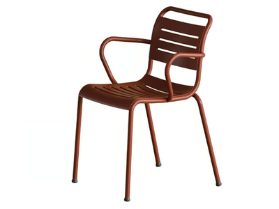 RE-AL 2 - Stackable recycled aluminium chair with armrests _ COLOS