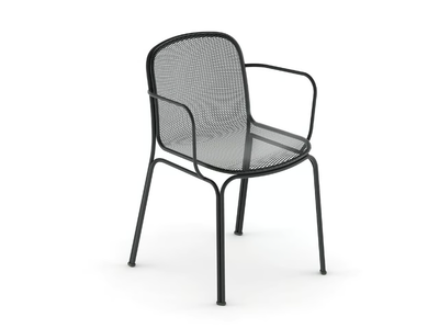 VILLA 2 - Stackable wire mesh chair with armrests _ COLOS