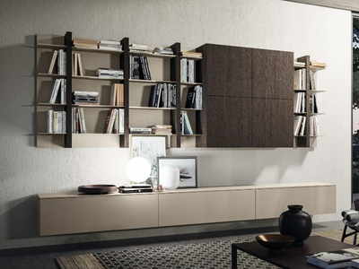 DAY SYSTEM 07 - Wall-mounted storage wall _ Composit