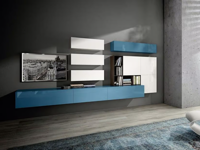 DAY SYSTEM 12 - Sectional wall-mounted storage wall _ Composit
