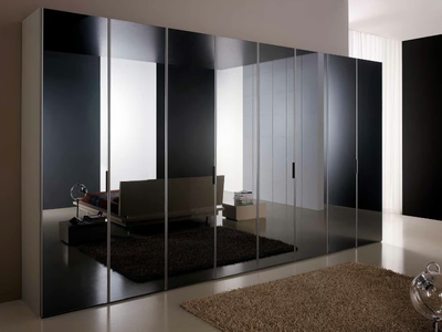 PROFILO - Mirrored glass wardrobe _ Composit