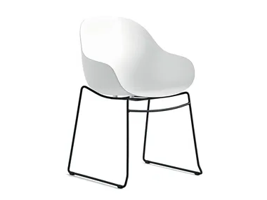 ACADEMY - Sled base polypropylene chair with armrests _ Connubia