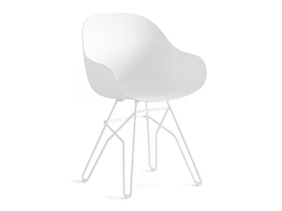 ACADEMY - Trestle-based polypropylene chair _ Connubia