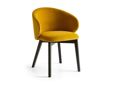 TUKA - Upholstered chair with beech legs _ Connubia