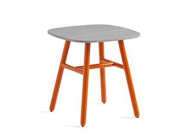 YO! - Ceramic garden side table with aluminium legs _ Connubia