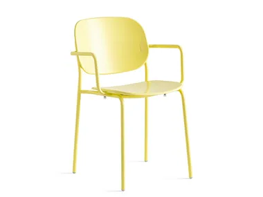 YO! - Polypropylene garden chair with armrests _ Connubia