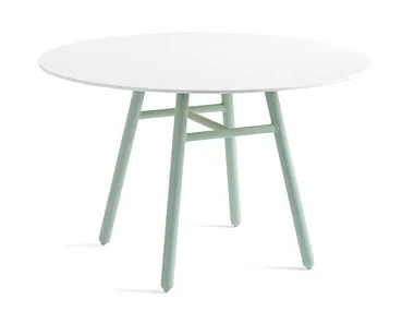 YO! - Round garden ceramic table with aluminium base _ Connubia