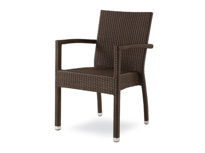 CORTINA JAVA - Stackable polyethylene chair with armrests _ Contral