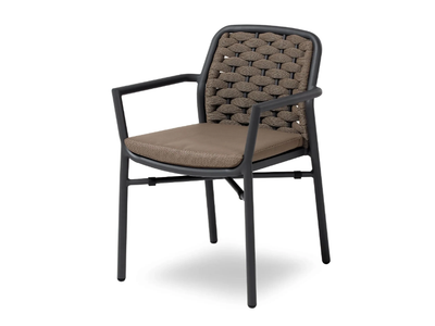 FLORA - Aluminium chair with armrests _ Contral