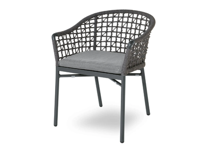 KARIN NET - Rope outdoor chair with armrests _ Contral