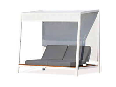KUTA - Canopy aluminium outdoor bed with parasol _ Contral