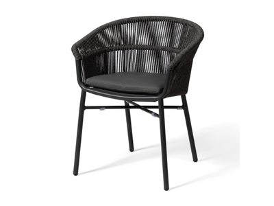 LAKE - Rope outdoor chair with armrests _ Contral