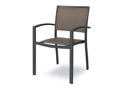 MEDITEX - Stackable aluminium outdoor chair with armrests _ Contral