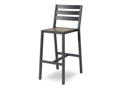 OSLO - High aluminium stool with back _ Contral