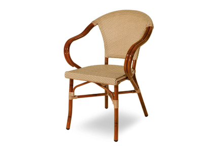 SIENA DL - Stackable outdoor aluminium chair with armrests _ Contral