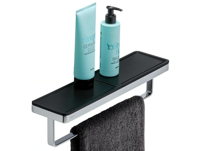FRAME CHROME BLACK - Metal towel rail _ coram