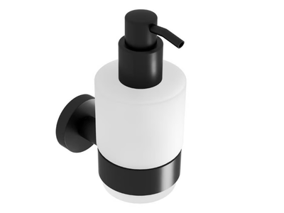 NEMOX BLACK - Wall-mounted glass Bathroom soap dispenser _ coram