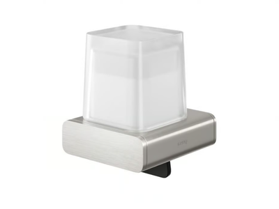 SHIFT - Wall-mounted Glass and Stainless Steel Bathroom soap dispenser _ coram