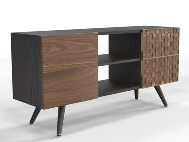 55 [A] - Walnut TV cabinet with drawers _ CP Parquet