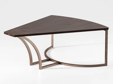BLUE MOON - Low wooden and metal coffee table _ CPRN HOMOOD