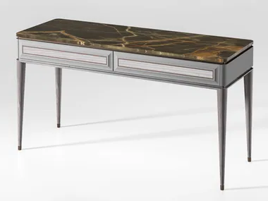 BLUE MOON - Rectangular wooden and marble console table _ CPRN HOMOOD