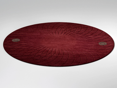 BLUE MOON - Round fabric rug with geometric shapes _ CPRN HOMOOD