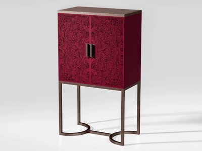BLUE MOON - Wooden and metal bar cabinet with tray _ CPRN HOMOOD