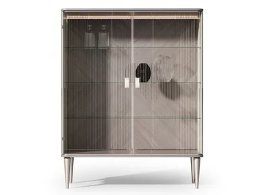 COCOON - Crystal and wooden display cabinet with integrated lighting _ CPRN HOMOOD