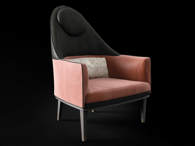 DRAGONFLY - Nabuk armchair with headrest _ CPRN HOMOOD