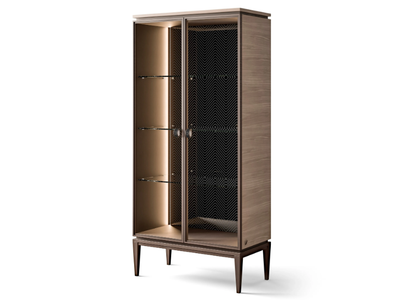 DRAGONFLY - Walnut and glass display cabinet with integrated lighting _ CPRN HOMOOD