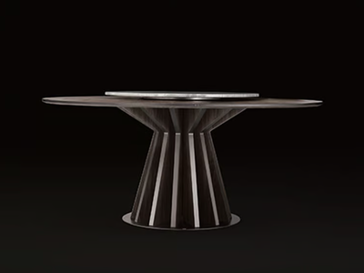 DRAGONFLY - Wooden table with marble Lazy Susan _ CPRN HOMOOD