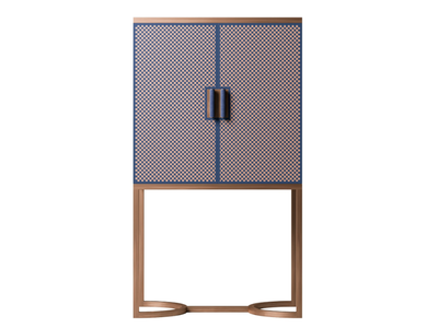 SESTO SENSO - Wood veneer and metal bar cabinet _ CPRN HOMOOD