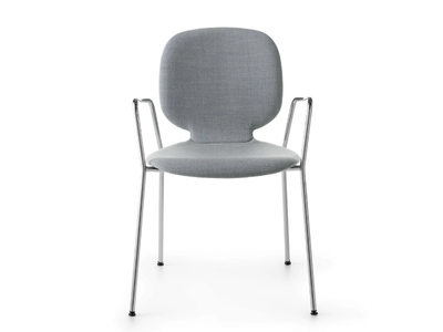 ALIS P 4L - Stackable upholstered chair with armrests _ Crassevig