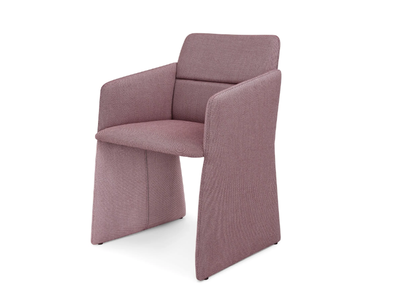 AURA PM - Fabric chair with armrests _ Crassevig