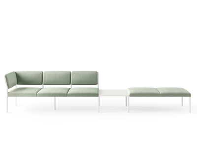 PLUG B - Modular fabric bench seating with back _ Crassevig