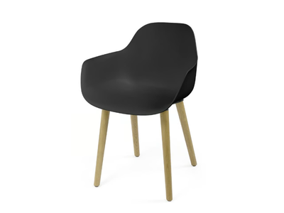 POLA ROUND P/4W ECO - Polypropylene chair with armrests _ Crassevig